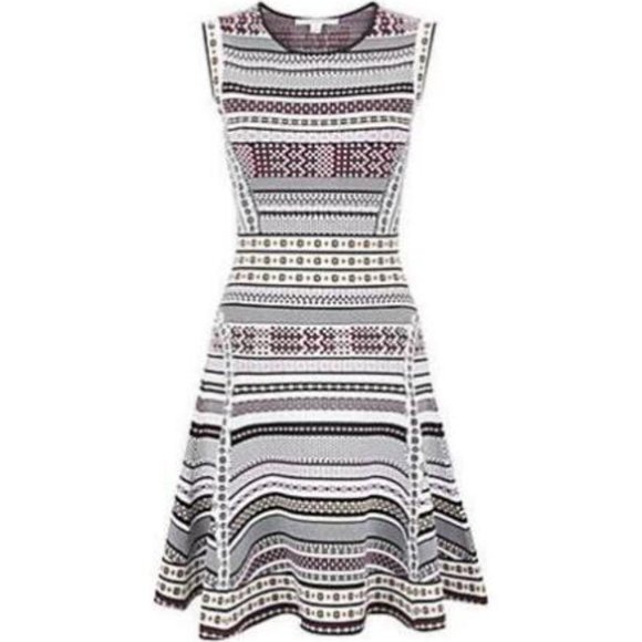 Diane Von Furstenberg Dresses & Skirts - DVF Diane Von Furstenberg ELEANOR Stretch Fit and Flare Dress Banded Dot